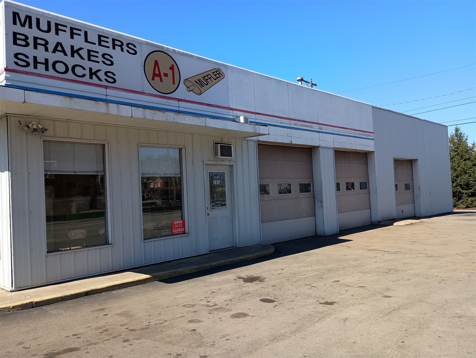 The A-1 Muffler Shop building on N Madison St in Muncie